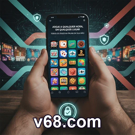 Tela de saques e gestão da conta no mobile v68.com