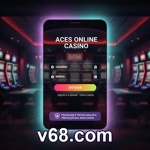 Tela da plataforma oficial v68.com com suporte humano